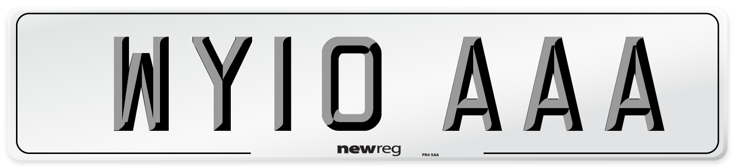 WY10 AAA Number Plate from New Reg